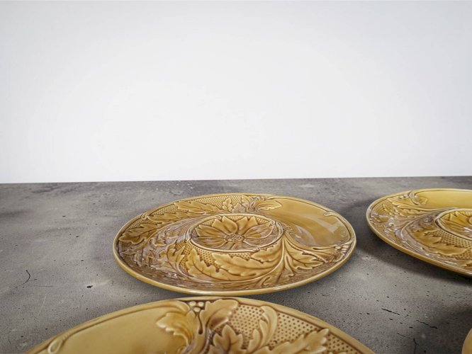 6 assiettes artichaut Barbotine Gien