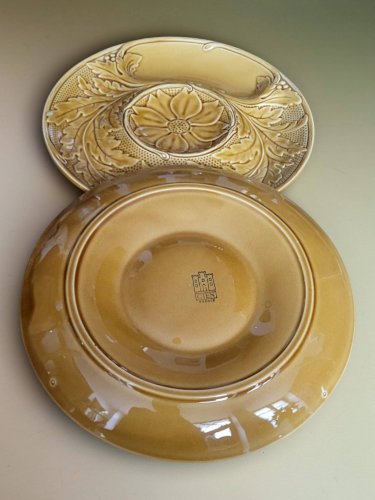 6 assiettes artichaut Barbotine Gien