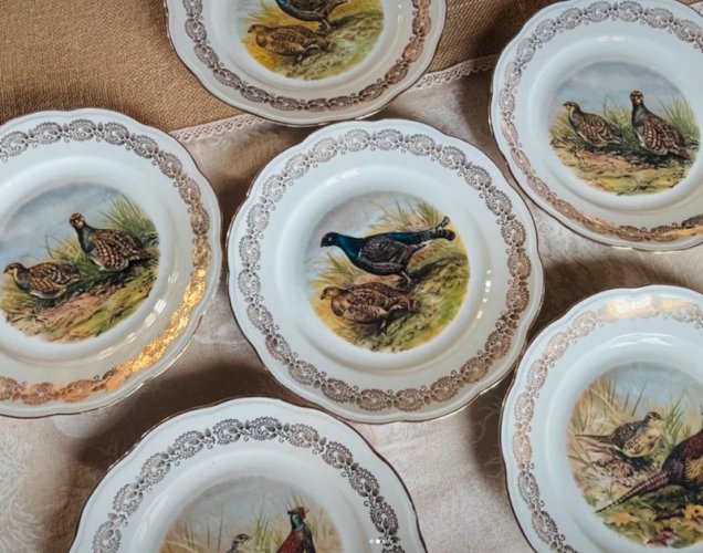 6 assiettes « chasse » Porcelaine de Limoges