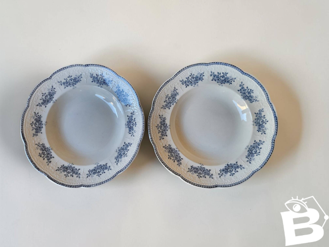 6 assiettes creuses Badonviller modèle Richelieu