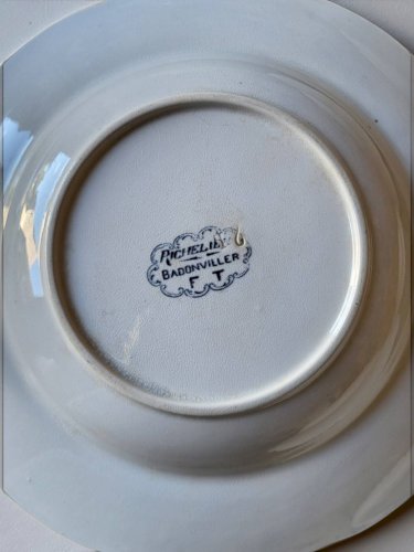 6 assiettes creuses Badonviller modèle Richelieu