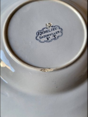 6 assiettes creuses Badonviller modèle Richelieu