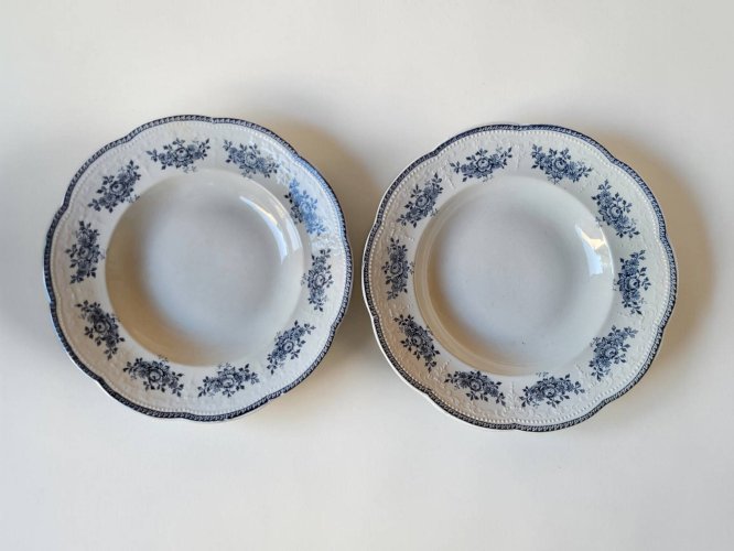 6 assiettes creuses Badonviller modèle Richelieu