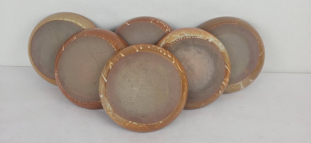 6 assiettes creuses / bols en grès