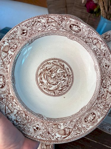 6 assiettes creuses Brownfied modèle Rienzi en terre de fer