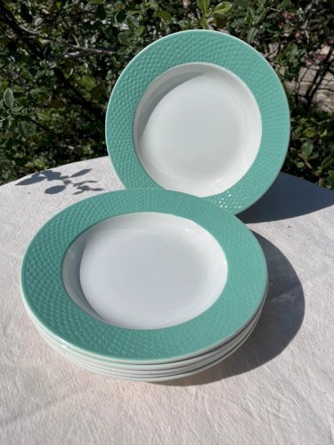 6 assiettes creuses Digoin Sarreguemines