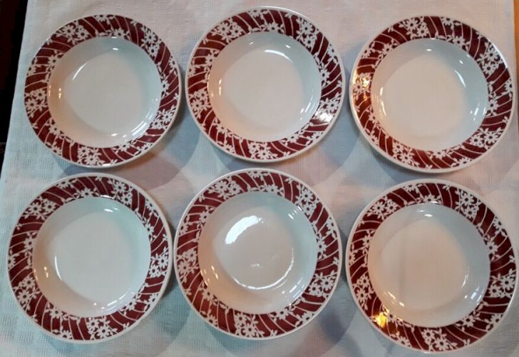 6 assiettes creuses L’Amandinoise (374-2)