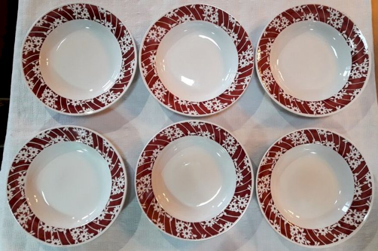 6 assiettes creuses L’Amandinoise (374-1)
