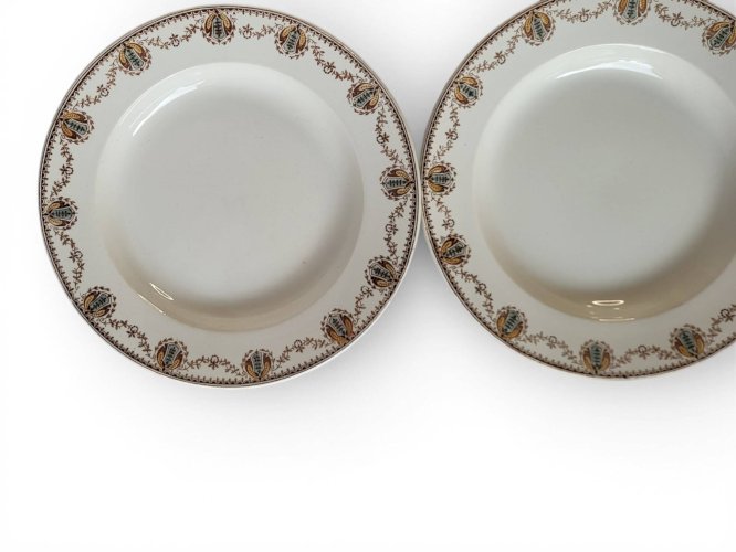 6 assiettes creuses Léon Graves Clairefontaine