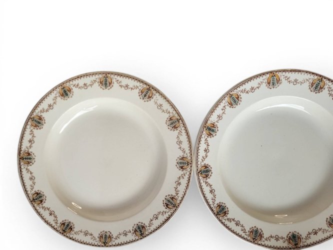6 assiettes creuses Léon Graves Clairefontaine