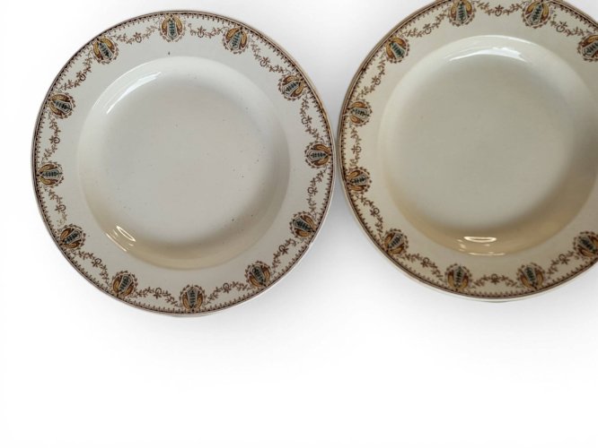 6 assiettes creuses Léon Graves Clairefontaine