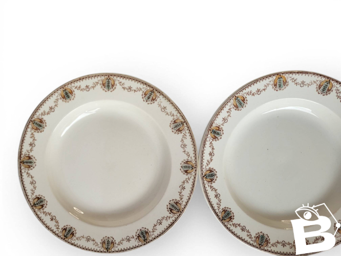 6 assiettes creuses Léon Graves Clairefontaine