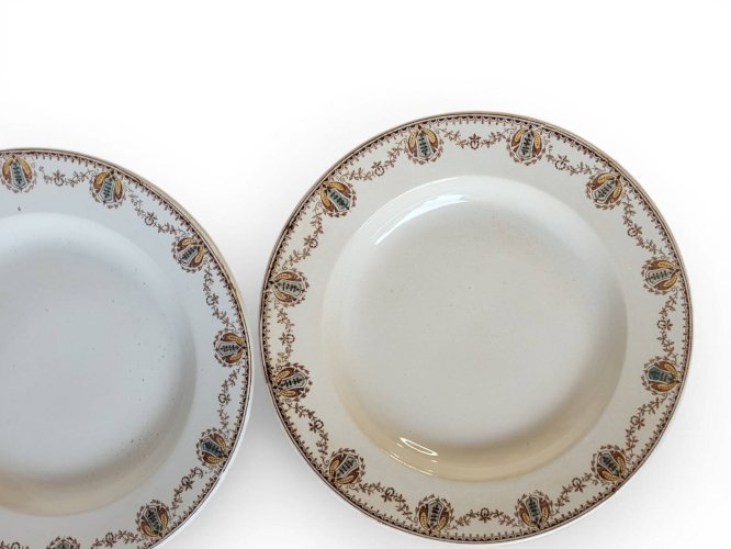 6 assiettes creuses Léon Graves Clairefontaine