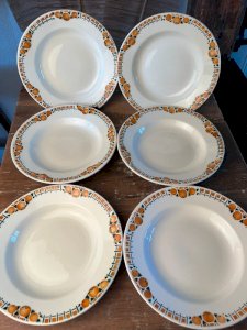 6 assiettes creuses Saint Amand Céranord modèle Cotentin