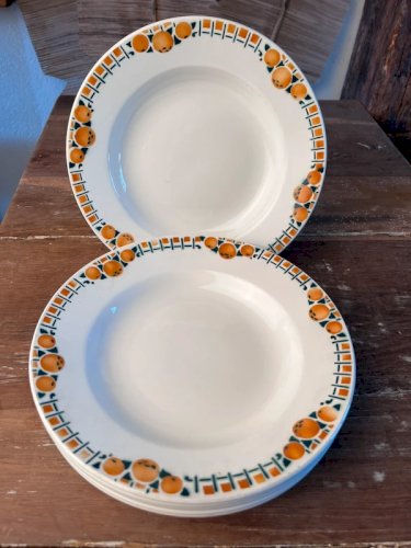 6 assiettes creuses Saint Amand Céranord modèle Cotentin