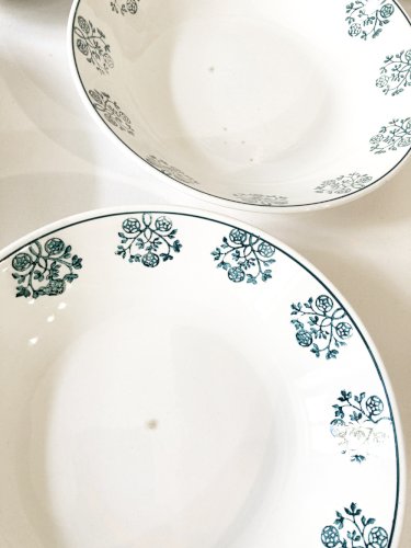 6 assiettes creuses Sarreguemines, modèle René
