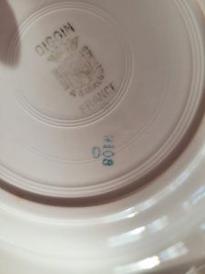 6 vintage soup plates from Digoin Sarreguemines with floral decoration