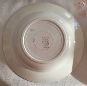 6 vintage soup plates from Digoin Sarreguemines with floral decoration