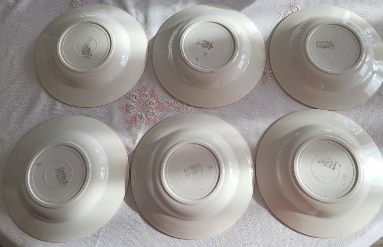 6 assiettes creuses vintage de Digoin Sarreguemines décor floral