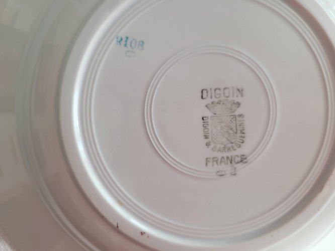 6 assiettes creuses vintage de Digoin Sarreguemines décor floral