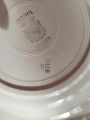 6 assiettes creuses vintage de Digoin Sarreguemines décor floral