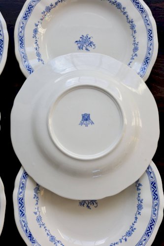 6 assiettes creuses vintage Gien – Modèle “Royal”