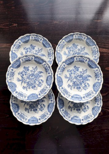 6 assiettes creuses vintage Ridgway modèle “Windsor”