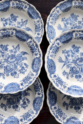 6 assiettes creuses vintage Ridgway modèle “Windsor”