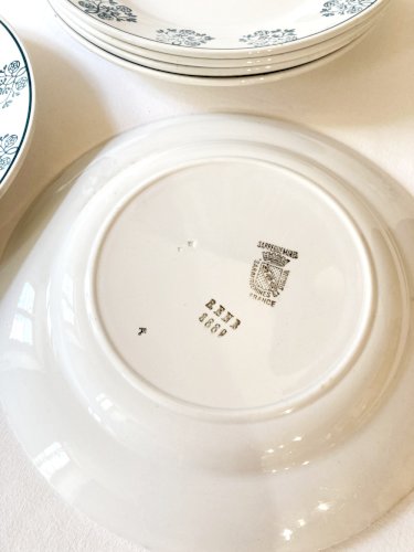 6 assiettes de service Sarreguemines, modèle René