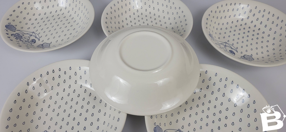 6 Assiettes en faïence de Sarreguemines