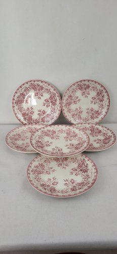 6 assiettes en faïence de Sarreguemines