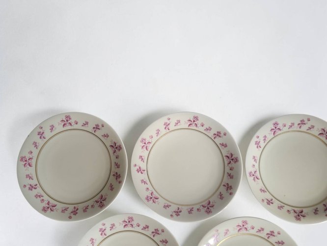 6 assiettes en porcelaine de Limoges - Raynaud & Cie