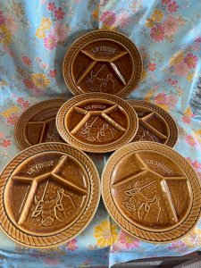 6 assiettes fondu sarreguemines