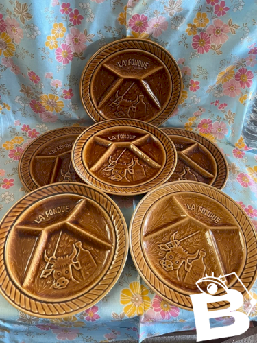 6 assiettes fondu sarreguemines