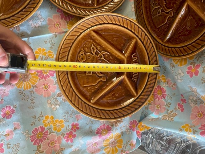 6 assiettes fondu sarreguemines