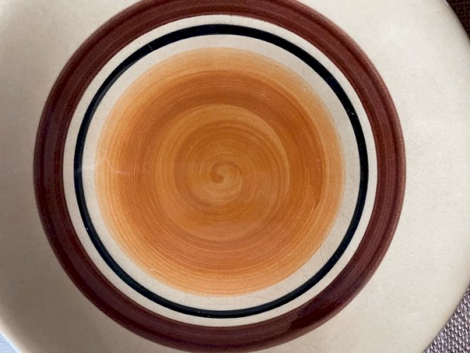 6 assiettes Gien « Gallia » 1960/70