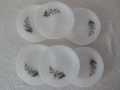  6 ASSIETTES   marguerites FLEURS  DESSERT ARCOPAL 14324