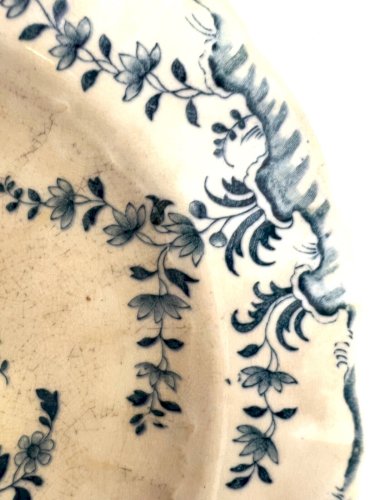 6 Assiettes Minton Montrose – Faïence bleu et blanc – 19e siècle – 20,2 cm