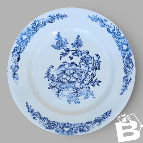 6 assiettes plates Clairefontaine modèle Louis XV