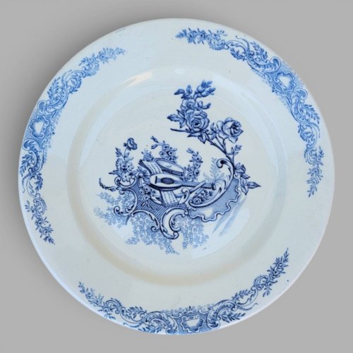 6 assiettes plates Clairefontaine modèle Louis XV
