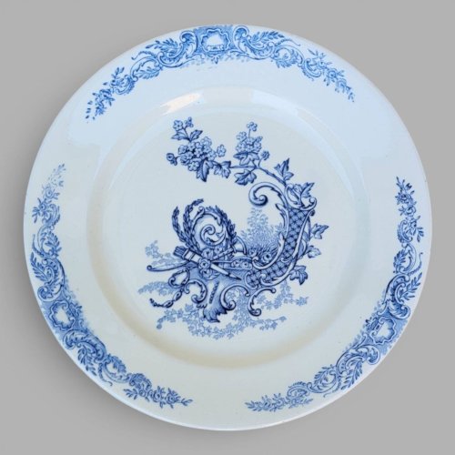 6 assiettes plates Clairefontaine modèle Louis XV