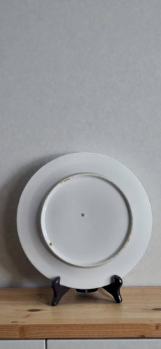 6 assiettes plates en porcelaine de Paris