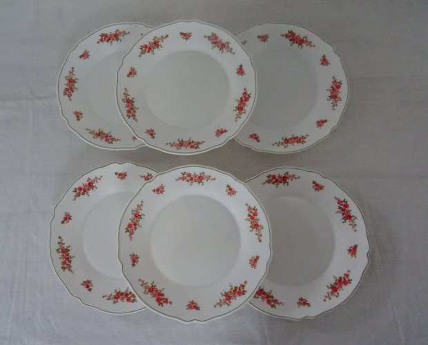 Service Vaisselle Noël 18 Pièces MamboCat - Assiettes Et Bols Motif Sapins, Pour 6 Personnes