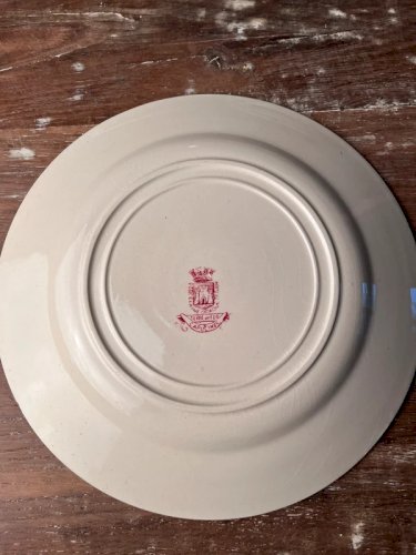 6 assiettes plates Gien 1878 modèle Capucines