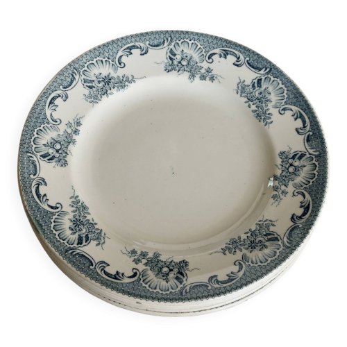 6 assiettes plates Moulin des Loups Lavallière