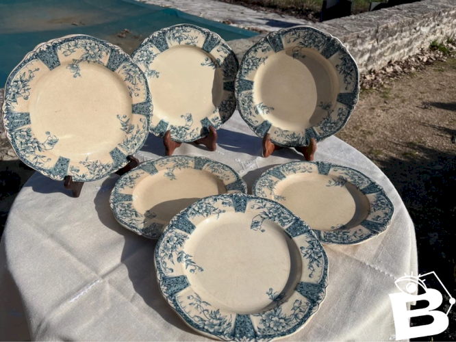 6 assiettes plates Rugen W.a.a &Co modèle Ivory