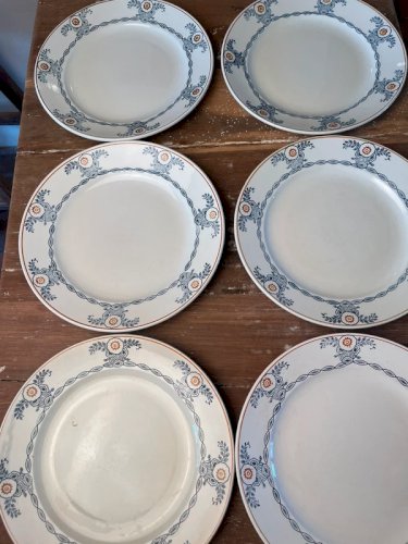 6 assiettes plates Saint-Amand Saint Amandinoise
