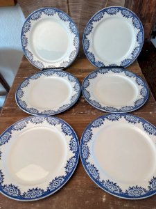 6 assiettes plates Sarreguemines Digoin modèle Capri