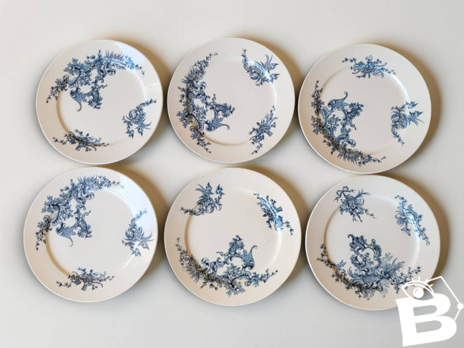6 assiettes plates Terre de Fer BFK modèle Régent