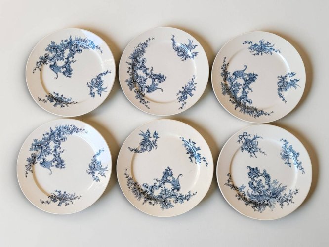 6 assiettes plates Terre de Fer BFK modèle Régent
